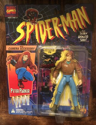 Peter Parker 1994 Spider - Man The Animated Series Moc Complete