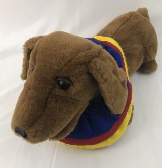 Folkmanis Plush Full Body 18”dachshund Weiner Dog Hand Puppet,  Rare,  Hard Eyes
