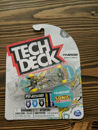Tech Deck Finesse Skateboard Ultra Rare Sonic The Hedgehog Series 13 Fingerboard