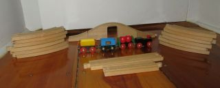 Vintage Brio Wooden Train Set 100 Complete Made In Sweden Figure 8 Wood 33125