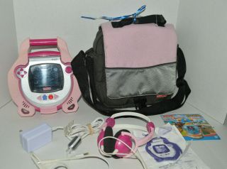 Fisher Price Kid Tough Portable Dvd Player Pink Ac Adapter Carrying Bag