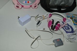 Fisher Price Kid Tough Portable DVD Player Pink AC Adapter Carrying Bag 2