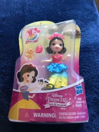 Hasbro Disney Princess Little Kingdom Snow White 3 " Figure Snap - Ins Rare