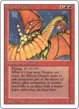 Wotc Mtg 3rd Ed Shivan Dragon (r) Ex