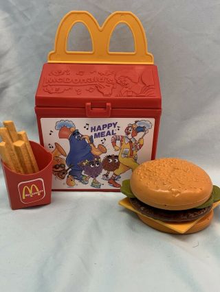 Vintage 1989 Fisher Price Fun With Food Mcdonalds Happy Meal Set