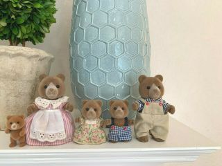 Calico Critters Sylvanian Families Retired Marmalade Brown Bears,  Rare Baby