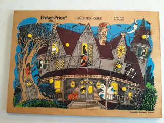 Fisher Price " Haunted House " Puzzle.  Peek And Play