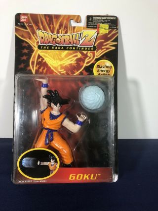 Dragon Ball Z Saga Continues Goku Figure Blasting Energy Action Irwin 1999