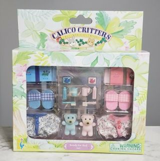 Retired Calico Critters Sylvanian Families Ready For Bed Set