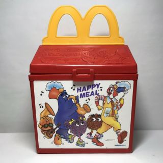 Vintage 1989 Fisher Price Mcdonald’s Happy Meal Toy Box With Fries,  Apple Pie. 2