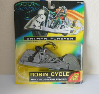 Vintage 1995 Batman Forever Robin Cycle With Ripcord Racing Power By Kenner Nib