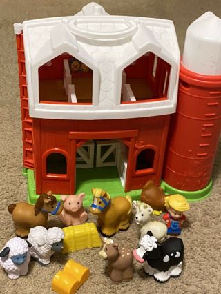 Fisher Price Little People Farm House Barn With Silo 10 Lp Animals