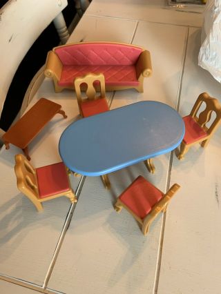 Little Tikes Dollhouse Furniture Mansion Dining Room Table And Chairs Couch