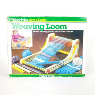 Open Box Vintage Fisher - Price Arts & Crafts Weaving Loom Complete 1983