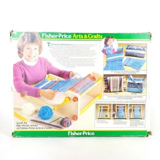 OPEN BOX Vintage Fisher - Price Arts & Crafts Weaving Loom COMPLETE 1983 2