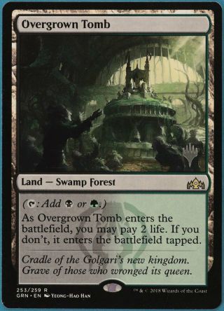 Overgrown Tomb (promo Pack) Guilds Of Ravnica Nm Rare Card (144973) Abugames