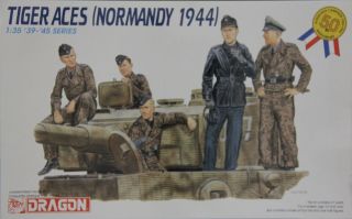 Dragon 6028 1/35 Tiger Aces Normandy 1944 (4 Full & 1 3/4 Figures)