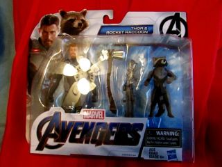 Marvel Avengers Thor & Rocket Raccoon Action Figures