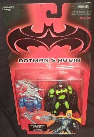 1997 Kenner/hasbro Batman & Robin Neon Armor Batman 64226