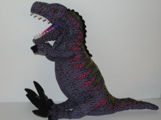 Melissa & Doug T - Rex Dinosaur Full Body Hand Puppet 21 " Nwot Dino Purple Toy