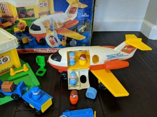Vintage 1985 Fisher Price Little People Airport Playset w/Accessories & Box 2502 3