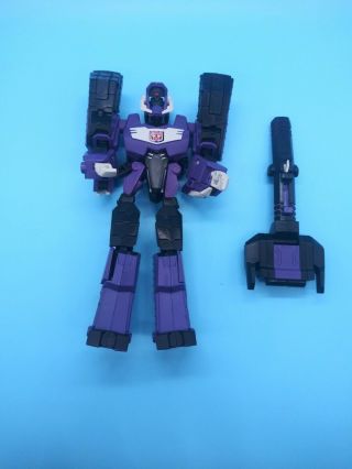 Hasbro Transformers Animated Voyager Class Purple Shockwave Missing One Finger