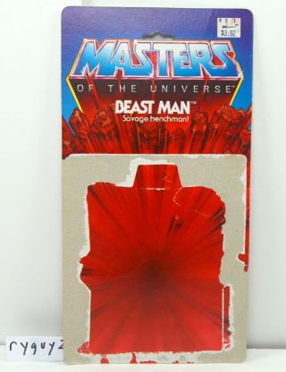 Motu,  Beast Man Card Back,  Masters Of The Universe,  Cardback,  He - Man,  8 - Back