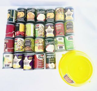 Vintage 1970’s Toy Grocery Food Cans & Kitchen Bowl