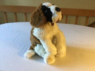 Unbranded Plush Full Body St.  Bernard Dog Puppet,  Moveable Mouth,  22 Inches,  Euc