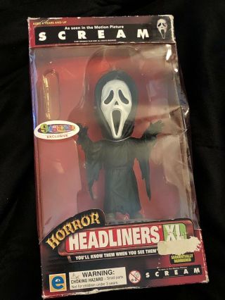 1999 Horror Headliners Xl Scream Ghostface Figure & Box