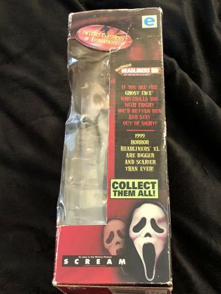 1999 Horror Headliners XL Scream Ghostface Figure & Box 3