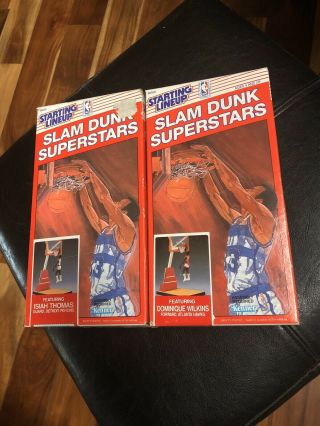 1989 Starting Lineup Slu Nba - Isiah Thomas And Dominique Wilkins Slam Dunk