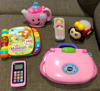 Baby Toys Bundle Vtech Leap Frog Fisher Price Laptop Phone Teapot Music Book