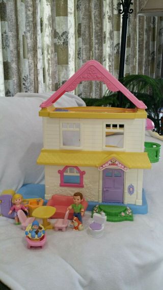 Fisher Price My First Doll House With Family Furniture Accessories 3 Story 2005