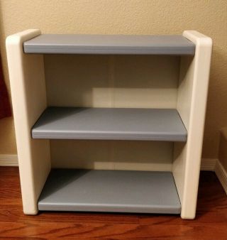 Local Pick - Up Only Vintage Little Tikes Blue White 2 Shelf Child Bookcase 0519