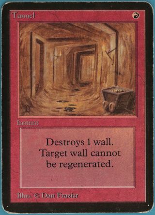 Tunnel Alpha Heavily Pld Red Uncommon Magic Gathering Card (id 105820) Abugames