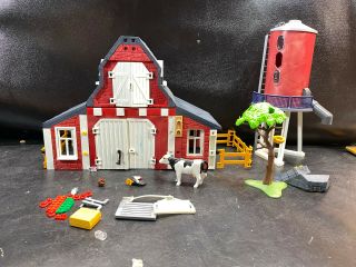 Playmobil Country Discontinued Set 9315 Barn With Silo - Not Complete