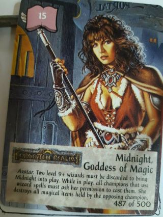 Spellfire 4th Edition Card Midnight,  Goddess Of Magic 487 Of 500
