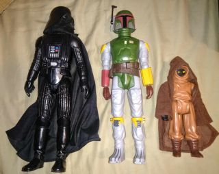Star Wars Vintage Figure 12 " Boba Fett,  Darth Vader & Jawa