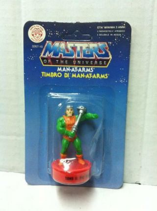 Mattel Masters Of Universe He - Man Stamper Stamp Serie 1 Man - At - Arms Moc,  1985