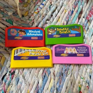 Fisher Price Learning Piano Cartridges Barbie,  Jungle Boogie,  Dora,  & Favorites