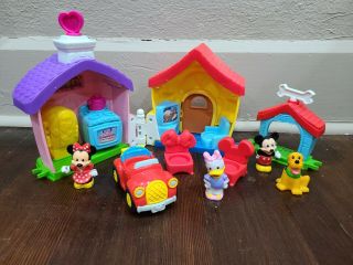 Fisher Price Little People Disney Mickey & Minnie Mouse House Playset W/ Figures