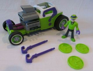 Fisher Price Imaginext Dc Friends The Riddler Hot Rod Car Figure Complete