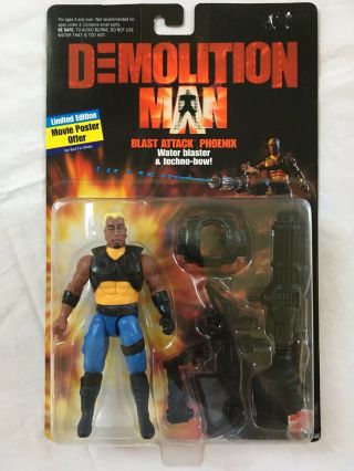 1993 Demolition Man Movie Blast Attack Phoenix Wesley Snipes Mattel Action F