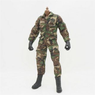 1/6 Scale Uniforms Outfits Coveralls Woodland Camo Jumpsuit For Action Figures