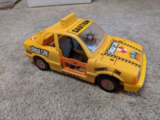 Vintage Incredible Crash Dummies By Tyco: Yellow Crash Cab Car 1991
