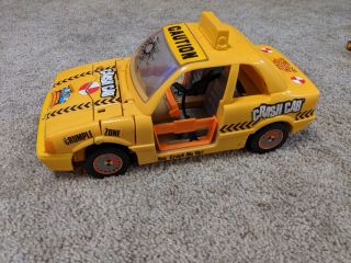 Vintage Incredible Crash Dummies by TYCO: Yellow Crash Cab Car 1991 2