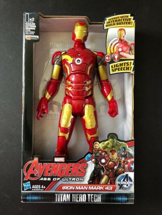 Hasbro 2015 Marvel Avengers Titan Hero Tech 12 " Iron Man Mark 43 Figure -
