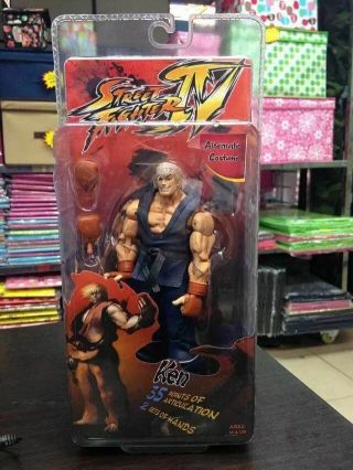 Capcom Street Fighter Iv Blue Ken Action Figure Boxed