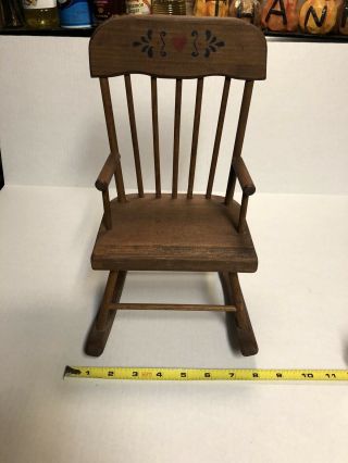 Small Wooden Rocking Chair 9 Inches X 12 Inches - Hand Made